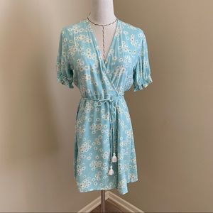 Faithfull the Brand Mira Daisy Floral Wrap Dress